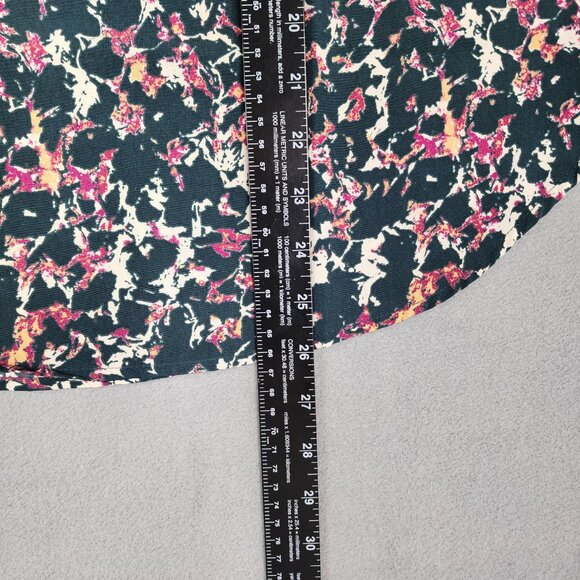 Le Lis Blouse Women's Large Colorful Pullover Top Abstract Scoop Neck Preppy USA - Picture 7 of 9